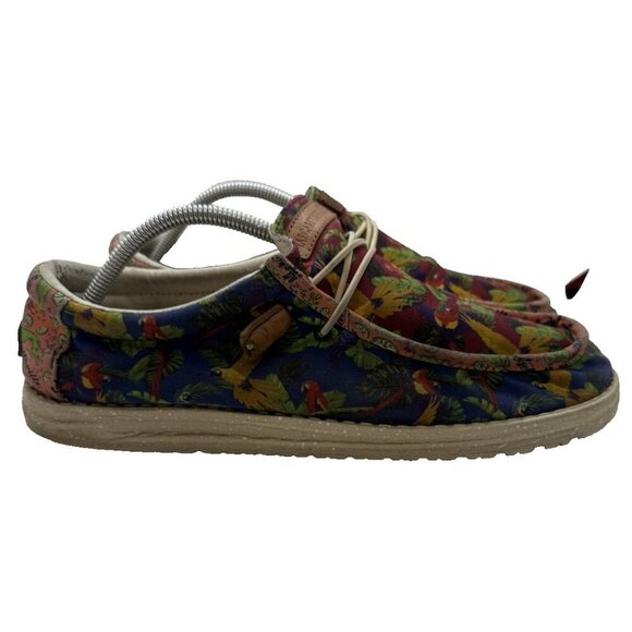 Hey Dude Wally Margaritaville SlipOn Shoes Multicolor Parrots Island 11 4275390H - Picture 1 of 9
